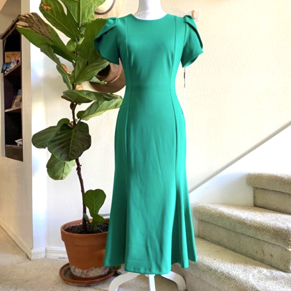 🦥Calvin Klein Tulip Sleeve Trumpet Dress 🦥